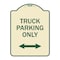 Signmission Reserved Parking Truck Parking W/ Bidirectional Arrow Heavy-Gauge Alum, 24" x 18", TG-1824-23031 A-DES-TG-1824-23031 - alternate 1